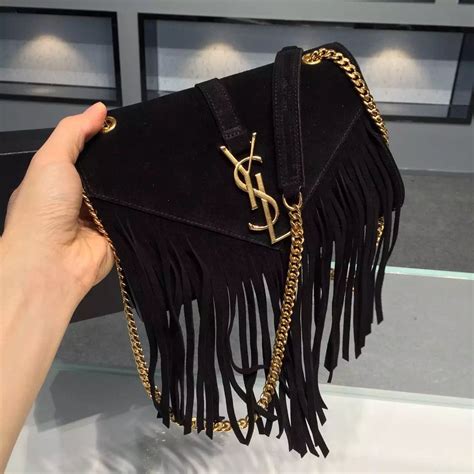 ysl gold fringe bag|SAINT LAURENT .